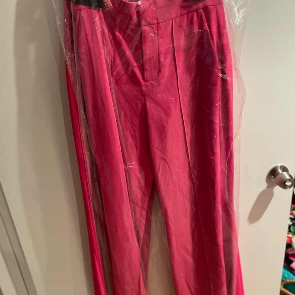 Alice + Olivia Pink Flare Boot Cut Pants - Picture 6 of 8